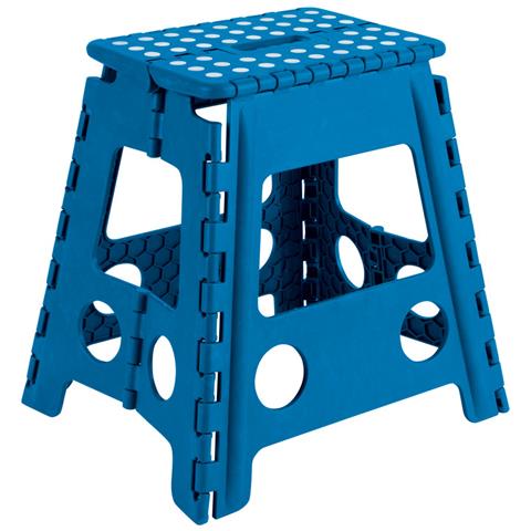 Tb-039-a Sgabello Pieghevole Multiuso, 39 Cm Di Altezza, Blu - Foto 1