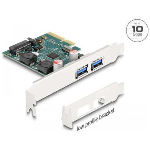 Delock Scheda Pci Express X4 Su 2 Prese Usb Esterne Di Tipo A Da 10 Gbps - Foto 4