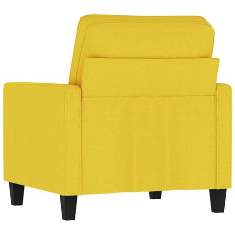 Poltrona Giallo Chiaro 60 Cm In Tessuto - Foto 2
