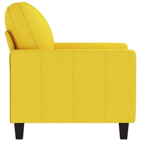Poltrona Giallo Chiaro 60 Cm In Tessuto - Foto 7