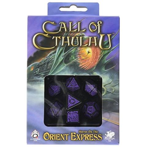 Workshop Call Of Cthulhu Horror On The Orient Express Set Di Dadi Decorati Rpg 7 Pezzi Poliedrici - Foto 1