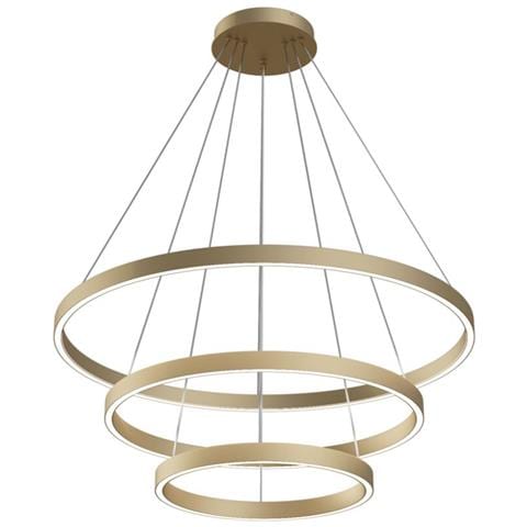Lampadario A Sospensione Moderno Rim Alluminio Ottone 3 Led 115w - Foto 1