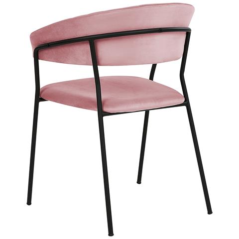Set Di 2 Sedie Da Pranzo Velluto Rosa Mariposa - Foto 7