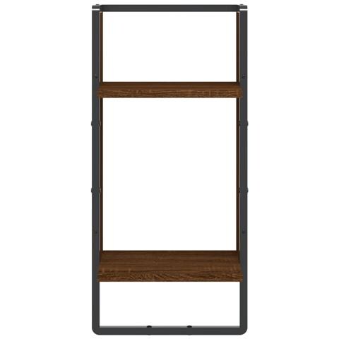 Mensola Da Parete Con Asta Rovere Marrone 30x25x65 Cm - Foto 2