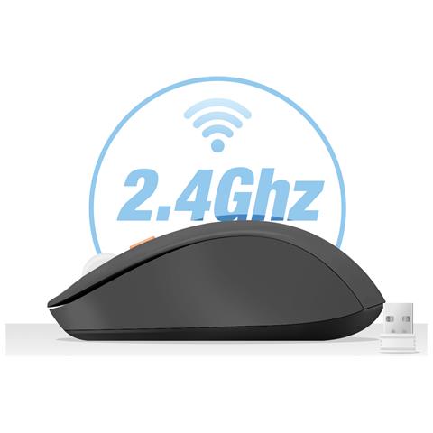 Mouse Senza Fili Bluetooth O Wi-fi 2,4 Ghz Precisione E Comfort, Nero - Foto 2