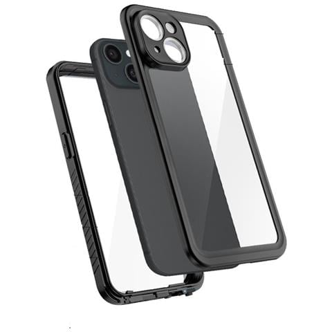 Cover Per Iphone 15 Plus Protezione 360° Impermeabile Ip68 Rinforzata, Nero - Foto 1