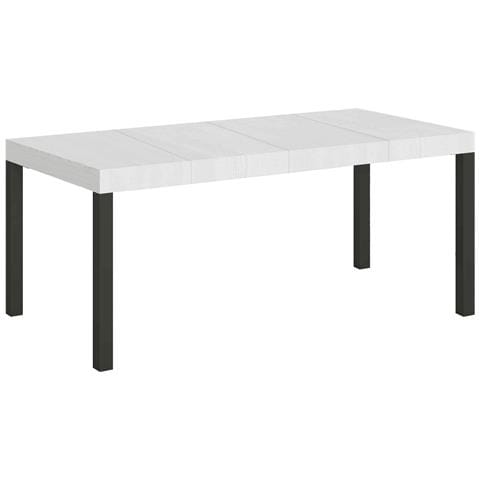 Tavolo Allungabile 90x180/284 Cm Everyday Premium Bianco Frassino Telaio Antracite - Foto 1