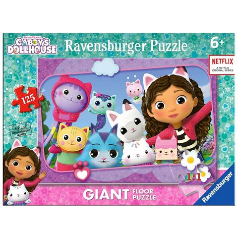 Puzzle Pavimento Della Casa Delle Bambole Gigante Di Gabby Da 125 P.zi, Multicolore - Foto 2