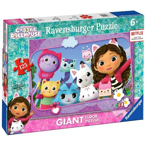 Puzzle Pavimento Della Casa Delle Bambole Gigante Di Gabby Da 125 P.zi, Multicolore - Foto 1