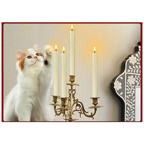 Set Di 6 Luci Elettroniche A Led A Forma Di Candela Con Effetto Cera Che Cola Realistico White - Foto 2