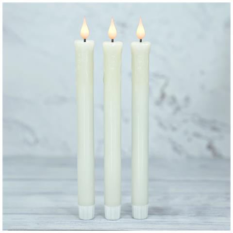 Set Di 6 Luci Elettroniche A Led A Forma Di Candela Con Effetto Cera Che Cola Realistico White - Foto 5