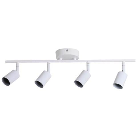 Applique 4 Faretti Soffitto Sospensione Plaffoniera Orientabili Gu10 Led Bianco* - Foto 1