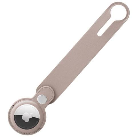Custodia In Pelle Airtag Con Portachiavi: Protezione Sicura Ed Elegante Grey - Foto 2