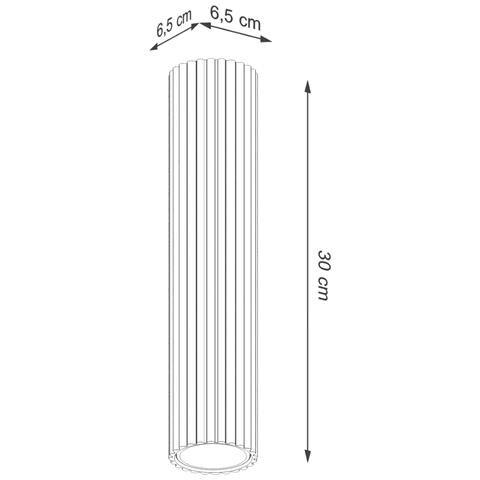 Lampada Da Soffitto Karbon 30 Oro Sl. 1551 - Minimalista Lampada Da Soffitto D'oro 30x6.5x6.5 Cm - Foto 2
