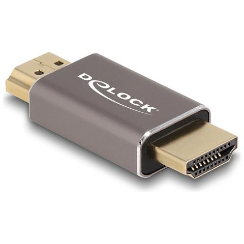 Adattatore HDMI maschio per maschio 8K 60 Hz grigio metallo - Foto 1