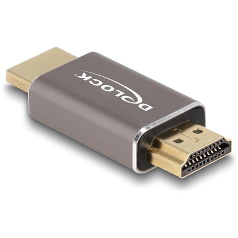 Adattatore HDMI maschio per maschio 8K 60 Hz grigio metallo - Foto 2