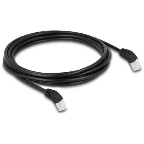 Cavo di rete RJ45 Cat. 6A S /FTP da 45° angolato verso l'alto 5 m nero - Foto 2