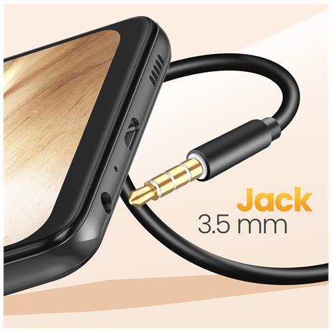 Cuffie Cablate Jack 3,5 Mm Con Microfono Integrato, Nero - Foto 2
