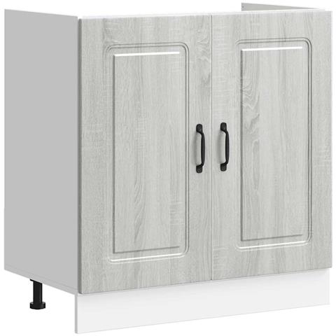 Mobile Base Lavello Kalmar Grigio Sonoma 80x46x81,5 Cm - Foto 2