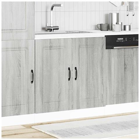 Mobile Base Lavello Kalmar Grigio Sonoma 80x46x81,5 Cm - Foto 3