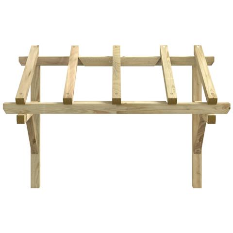 Lusso Casadino - Tettoia Per Porta D'ingresso 150x100x100 Cm In Legno Di Pino - Foto 2