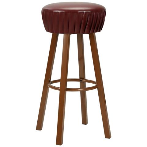 Lusso Casadino - Sgabelli Da Bar 2 Pz Marroni In Similpelle - Foto 1