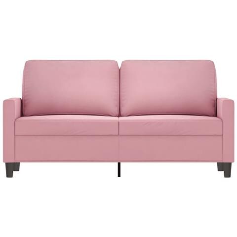 Lusso Casadino -  Divano A 2 Posti Rosa 140 Cm In Velluto - Foto 2