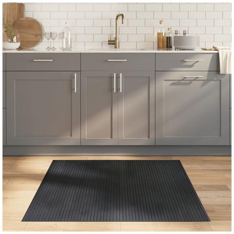 Tappeto Rettangolare Grigio 100x100 Cm In Bambù - Foto 8