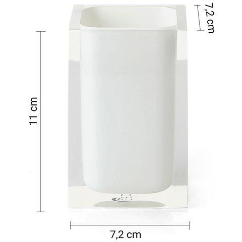 Portaspazzolini D'appoggio In Resina Ra98 Serie Rainbow Bianco - Foto 2