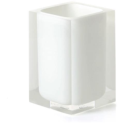 Portaspazzolini D'appoggio In Resina Ra98 Serie Rainbow Bianco - Foto 1