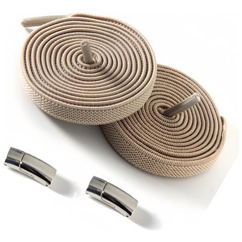 Lacci Per Scarpe Senza Allacciatura Con Fibbia Magnetica Argento, 2 Paia, Elastici E Compatibili Con Scarpe Da Ginnastica, Scarpe Eleganti E Casual Khaki - Foto 2