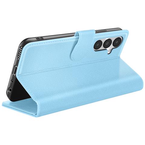 Custodia A Portafoglio Per Galaxy A05s Con Funzione Di Supporto E Linguetta Magnetica, Azzurro - Foto 2