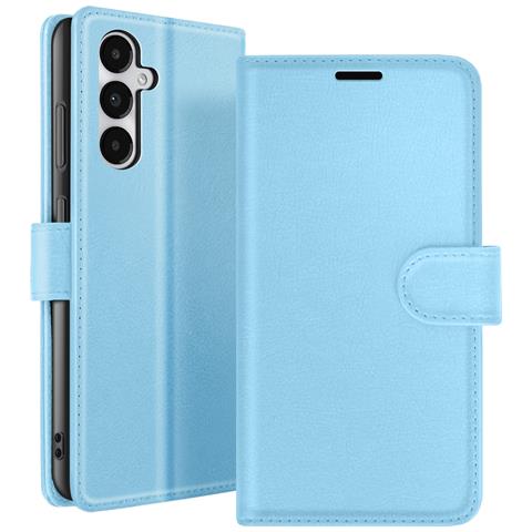 Custodia A Portafoglio Per Galaxy A05s Con Funzione Di Supporto E Linguetta Magnetica, Azzurro - Foto 1