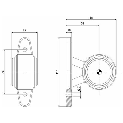 Luce Di Ingombro Laterale A Led Per Rimorchi Confezione Da 2 Pezzi - Foto 2