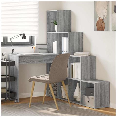Scrivania ad angolo Grigio sonoma 101,5 x 149,5 x 149,5 cm - Foto 2