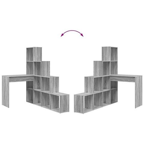 Scrivania ad angolo Grigio sonoma 101,5 x 149,5 x 149,5 cm - Foto 9