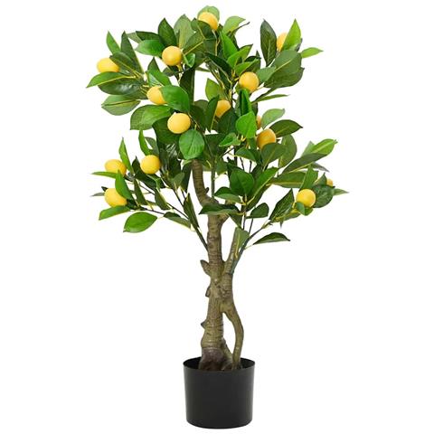 Albero di Limoni Artificiale 234 Foglie 90 cm Verde - Foto 1
