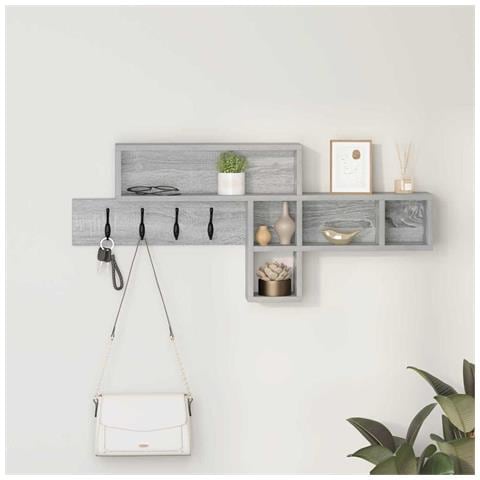 Appendiabiti a muro Grigio sonoma 100 x 12 x 43.5 cm - Foto 2