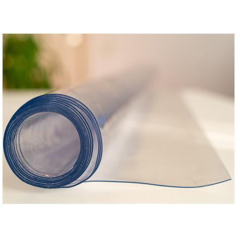 Tovaglia Antimacchia Plastificata Pvc Trasparente Proteggi Tavolo Crystal 100x300 Trasparente - Foto 2