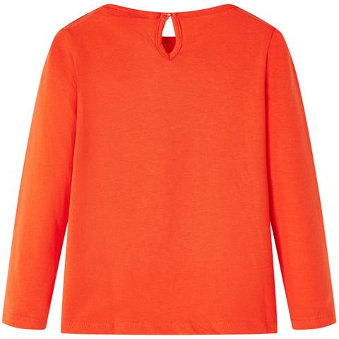 Maglietta da Bambina Maniche Lunghe Arancione Scuro 128 - Foto 2