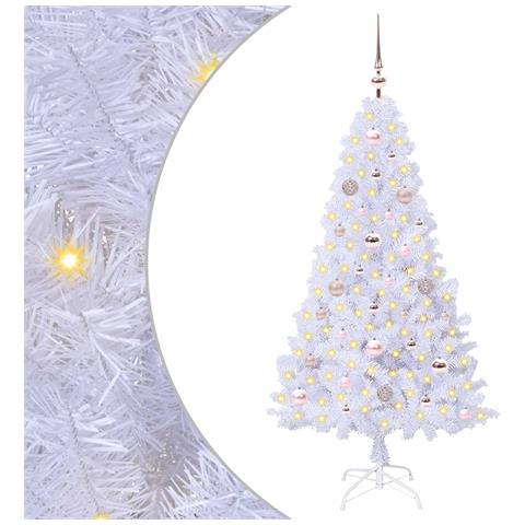 Albero di Natale artificiale Bianco 150 cm PVC e Acciaio - Foto 1