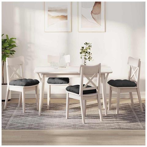 Cuscini per Seduta 4 pcs Grigio scuro 40 x 40 cm - Foto 2