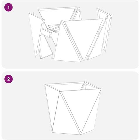 Fioriera 2 pcs Argento 30 x 30 x 30 cm Acciaio inossidabile - Foto 9