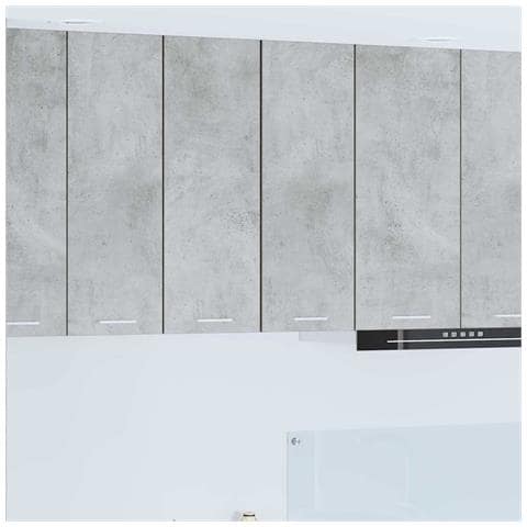 Armadio pensile Riga Grigio Cemento e Bianco 30 x 31 x 80 cm - Foto 2