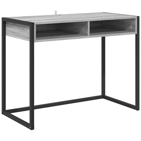 Scrivania Grigio Sonoma 100 x 50 x 75 cm Legno multistrato - Foto 1