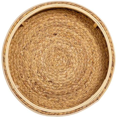 Set Di 3 Tavolini Angolari In Bambù E Legno Marrone - Foto 7