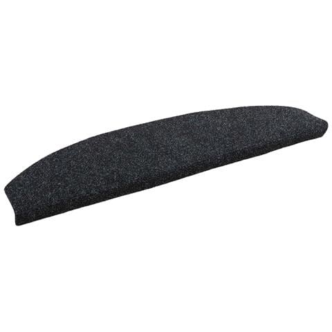 Tappetini per scale autoadesivi 15 pcs Nero 80 x 24,5 x 3,5 cm - Foto 1