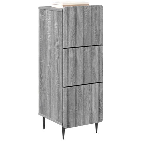 Mobile con Cassetti Grigio Sonoma 33 x 34,5 x 92 cm - Foto 2