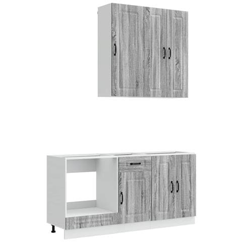 Unità Cucina KALMAR 5 pcs Sonoma grigio Legno ingegnerizzato - Foto 1