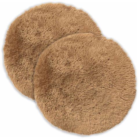 Cuscino con cuscino HEERLEN 2 pz Tortora Fleece PV - Foto 1